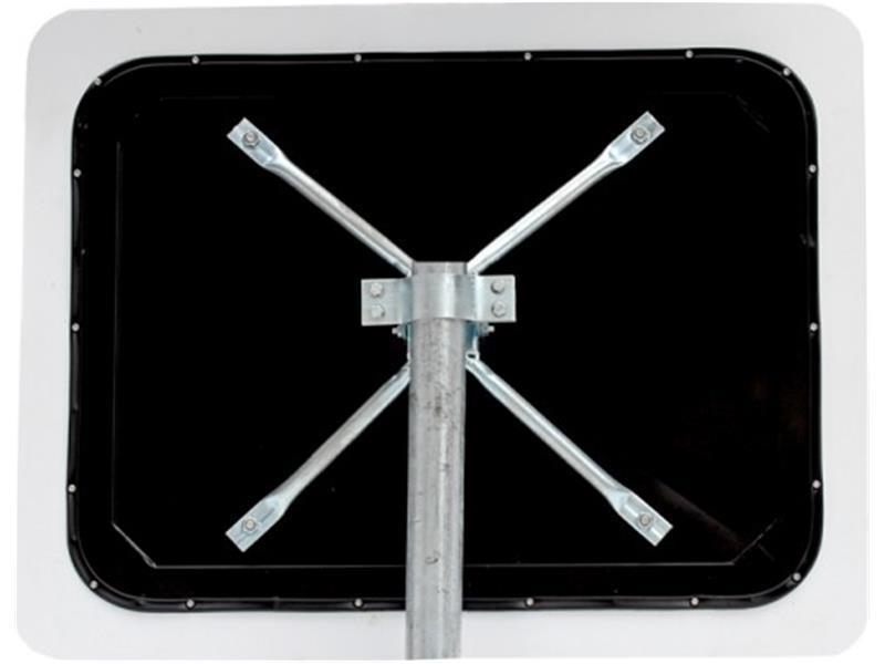 Prometno ogledalo POSplastika - pravokotno - INOX - preprečuje roso in led