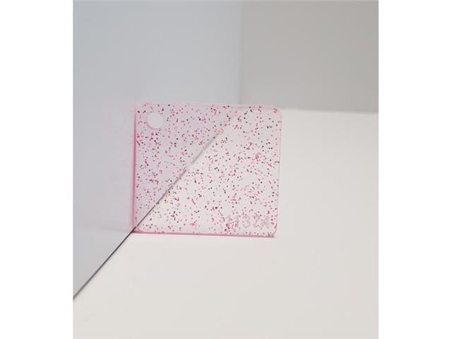 PLEKSI STAKLO, roza sparkle (11374), deb: 3 mm