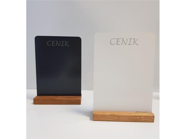 T - Table Stand (Double-sided) with Wooden Base