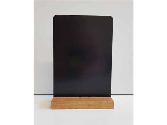 T - Table Stand (Double-sided) with Wooden Base