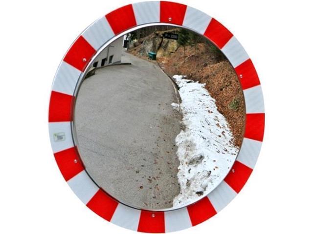 Traffic mirror POSplastika - round - INOX - prevents dew and ice