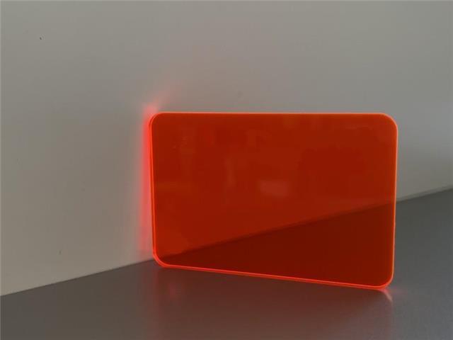 PLEXI GLASS, fluorescent orange, thickness: 3 mm