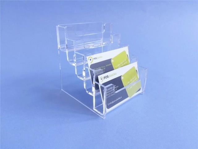 Desktop stand for multiple business cards