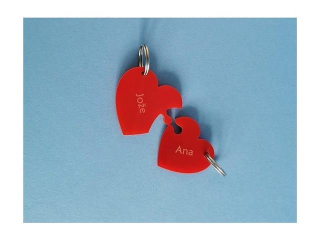 Plexi privjesak - srce