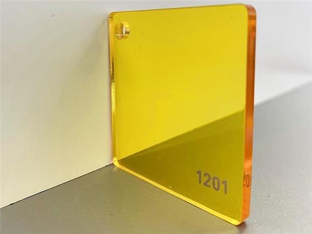 PLEKSIGLAS, prozirno žuta 1201, deb: 3 mm