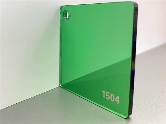PLEKSIGLAS, prozirno zelena 1504, deb: 3 mm