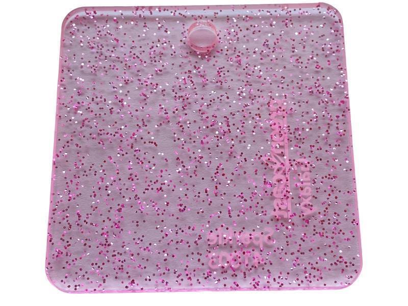 PLEKSI STEKLO, roza sparkle (11374), deb: 3 mm