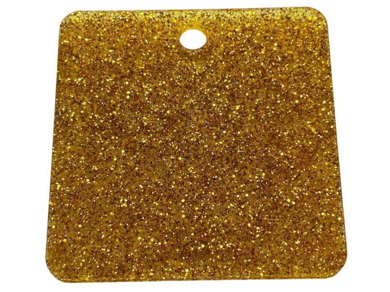 PLEKSI STEKLO, zlata sparkle (11372), deb: 3 mm