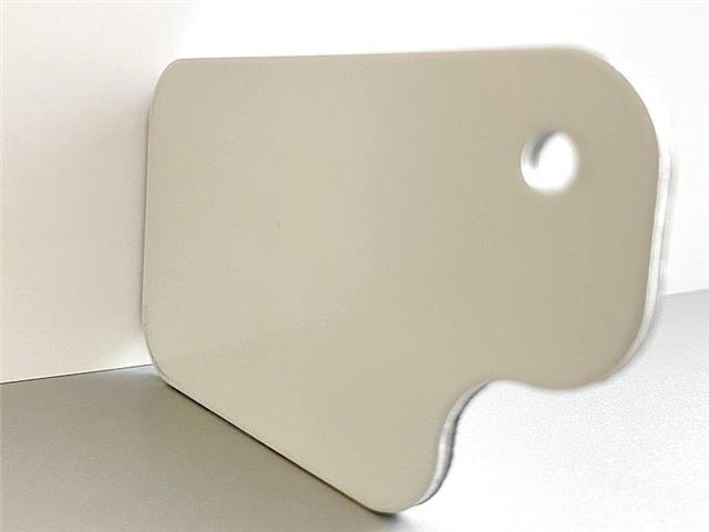 Aluminijasta kompozitna plošča, 3mm, srebrna / bela