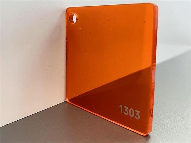 PLEKSI STEKLO, prosojno oranžna, deb: 3 mm