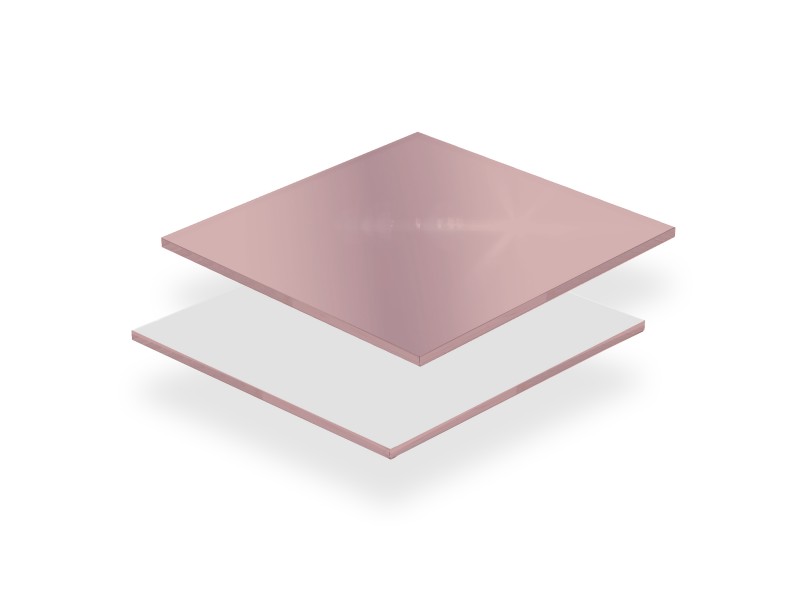 PLEKSIGLAS, ružičasto zlato (rosegold) (11109)  deb: 3 mm