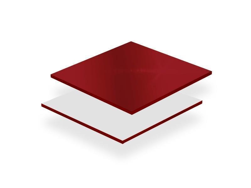 PLEKSI STAKLO, tamno crvena mirror (11111)  deb: 3 mm