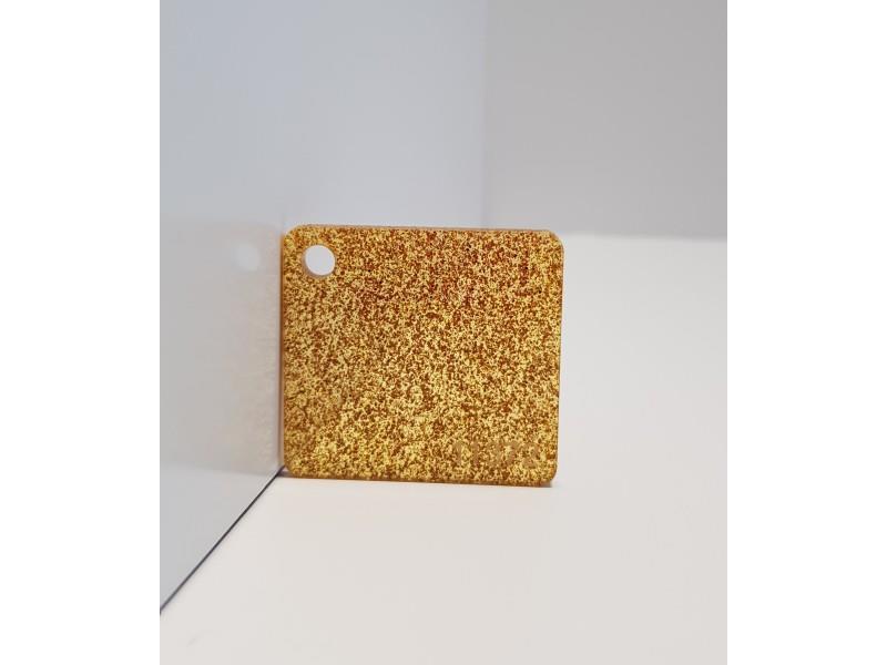 PLEKSIGLAS, zlat sparkle (11372), deb: 3 mm