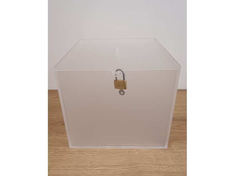 Škatla  za nagradne kupone s ključavnico - satin