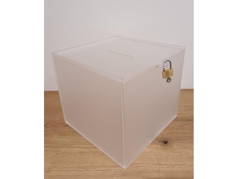 Škatla  za nagradne kupone s ključavnico - satin