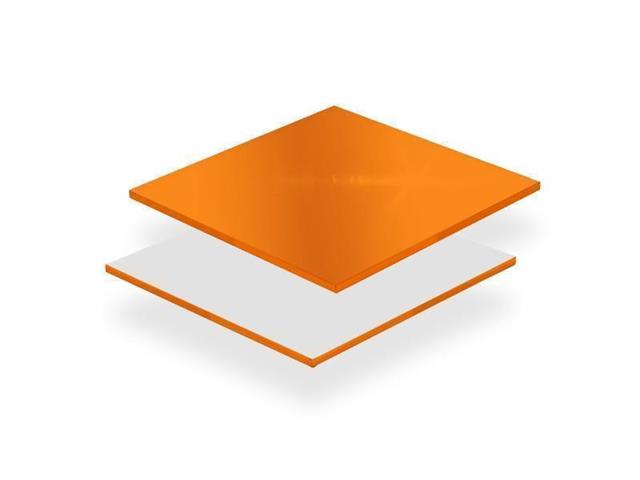 PLEXI GLASS, orange mirror (11110) thickness: 3 mm