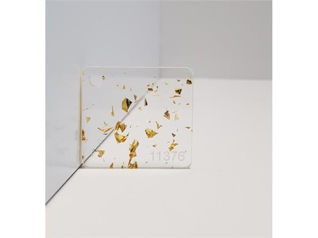 PLEXI GLASS, gold flakes (11376), thickness: 3 mm