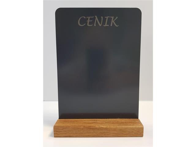 T - Table Stand (Double-sided) with Wooden Base