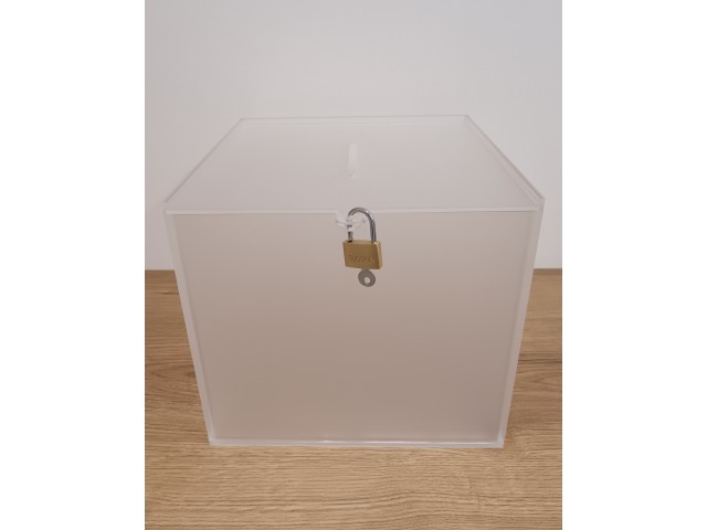 Škatla  za nagradne kupone s ključavnico - satin