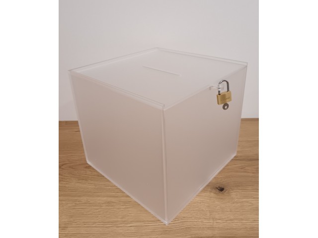 Škatla  za nagradne kupone s ključavnico - satin