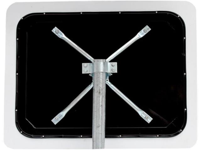 Prometno ogledalo POSplastika - pravokotno - INOX - preprečuje roso in led