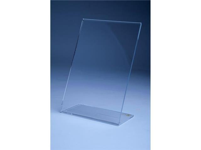L - upright desktop stand - one sheet - acrylic (plexiglass)