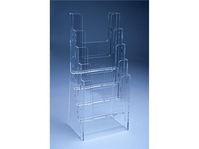 Desktop brochure holder A5 - vertical, 5 compartments