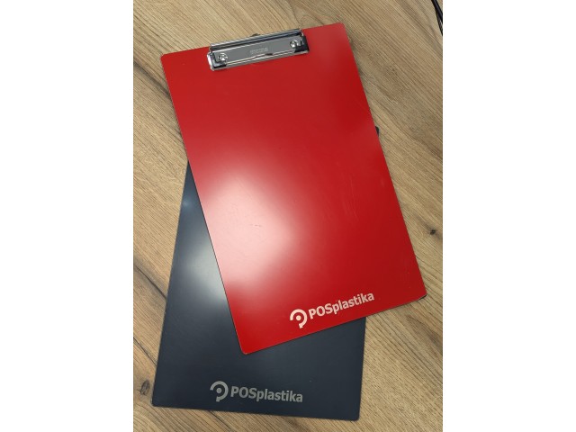 Writing pad with clamp (red)