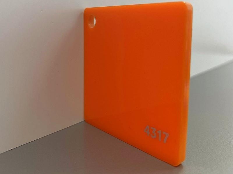 PLEKSI STAKLO, narančasta 4317, deb: 3 mm