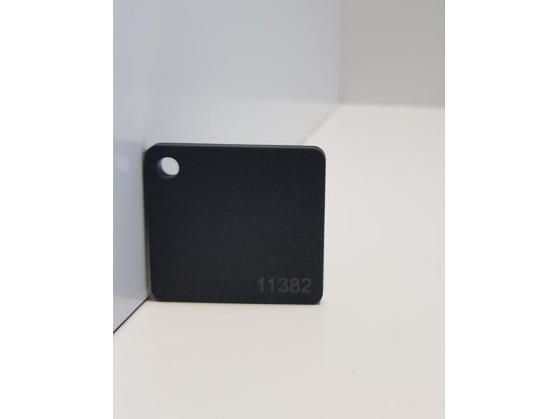 PLEKSI STEKLO, čna iride (11382), deb: 3 mm