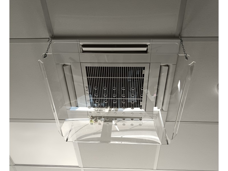 Ceiling protection for air conditioning made of plexiglass