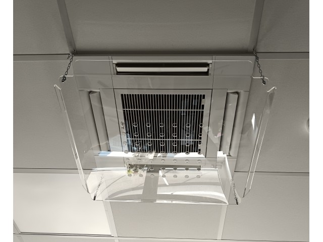 Ceiling protection for air conditioning made of plexiglass
