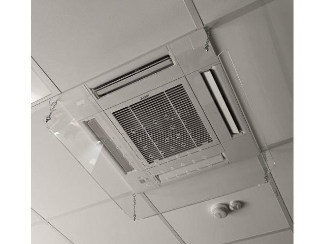 Ceiling protection for air conditioning made of plexiglass