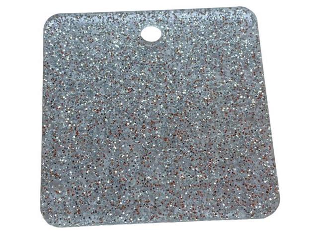 PLEKSI STEKLO, srebrna sparkle (11373), deb: 3 mm